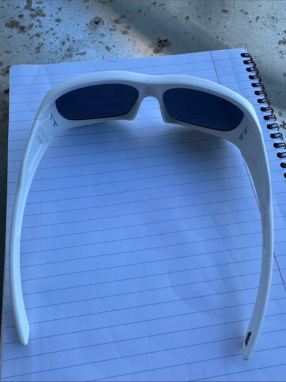 Oakley Delano White Frame Sunglasses with Iridium Lenses